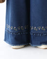 大人可愛いぶどう刺繍デニム