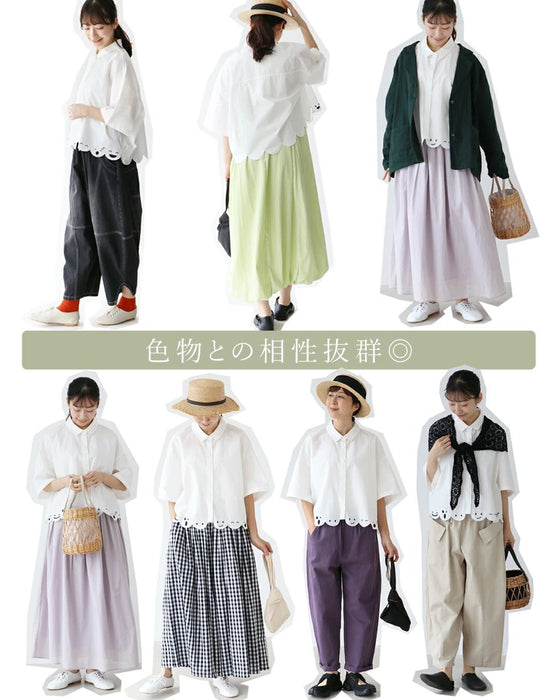 ふふっと笑えるお顔刺繍シャツ