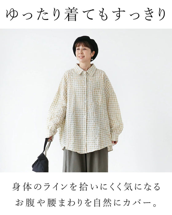 体型カバーもお洒落も シャツ