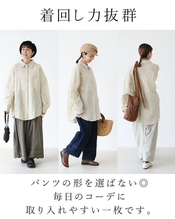 体型カバーもお洒落も シャツ