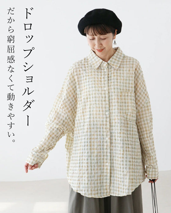 体型カバーもお洒落も シャツ