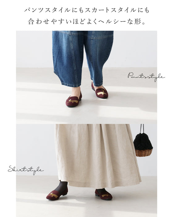 影猫刺繍に癒されて　靴