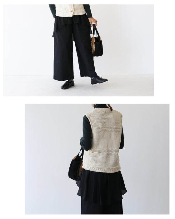 履くだけで重ね着風 パンツ