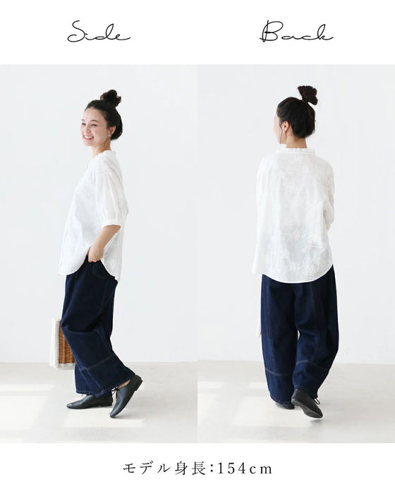 さりげないレースと心くすぐる彩りボタントップス