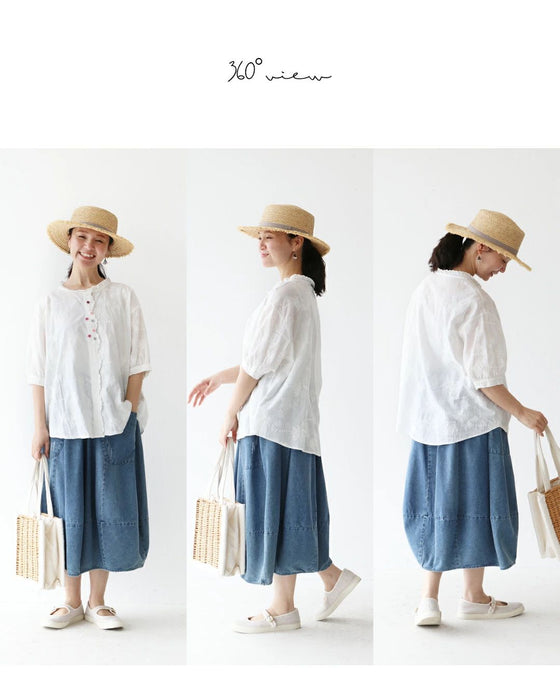 さりげないレースと心くすぐる彩りボタントップス