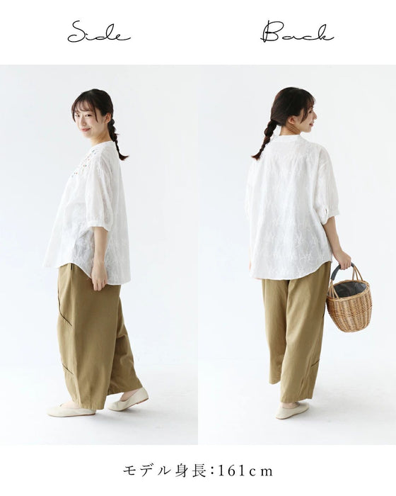 【特別再販6月30日8時販売】刺繍の華やぎを日常に。トップス