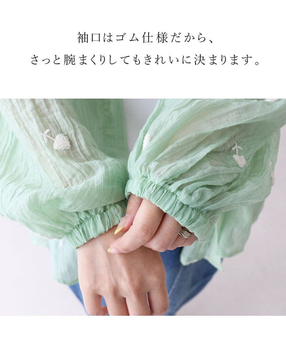 【特別再販7月24日20時販売】ふわり羽織れる夏のお守り花刺繍 アウター