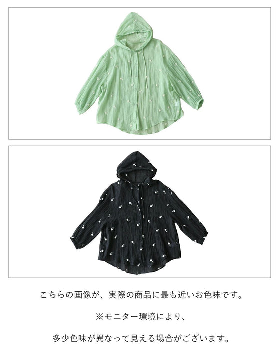【特別再販7月24日20時販売】ふわり羽織れる夏のお守り花刺繍 アウター