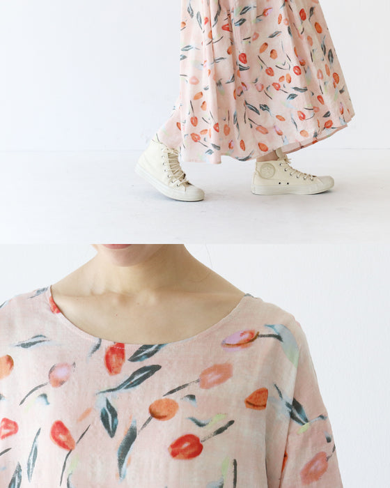 【CHICLINE】ドゥランド チューリップフローラルワンピース 華やかに咲くレトロチューリップワンピース – ONE PEACE ONLINE