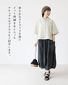 ストライプに舞うドット刺繍シャツ