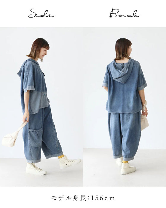 【アウトレット返品交換不可】大人可愛い花刺繍のセットアップ