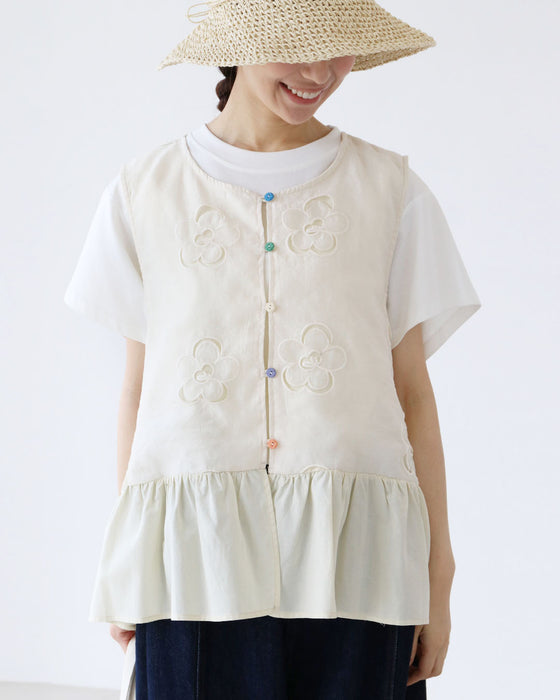 コーデを格上花カットワークベストトップス – ONE PEACE ONLINE
