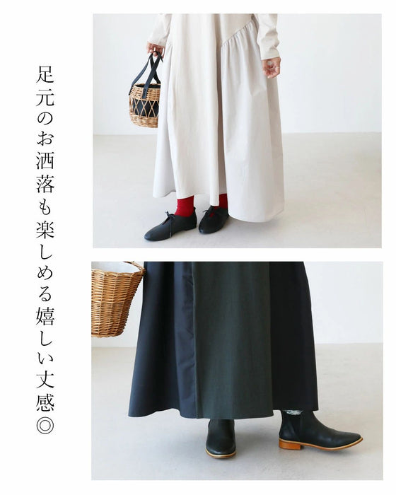 【アウトレット返品交換不可】斜め切替で、ふんわり大人ワンピ