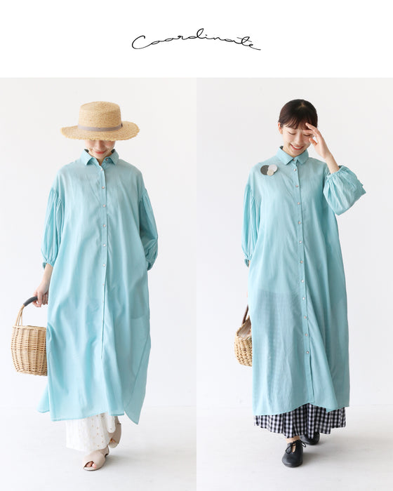 大人の甘さを袖に添えるワンピース