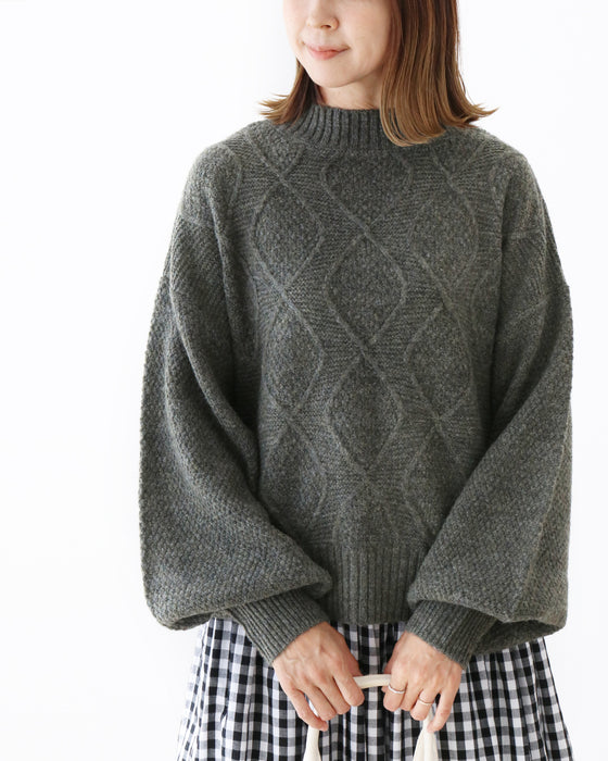 (全5色）袖ぽわん万能ニットトップス