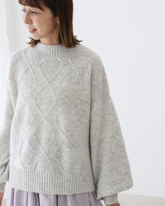 (全5色）袖ぽわん万能ニットトップス