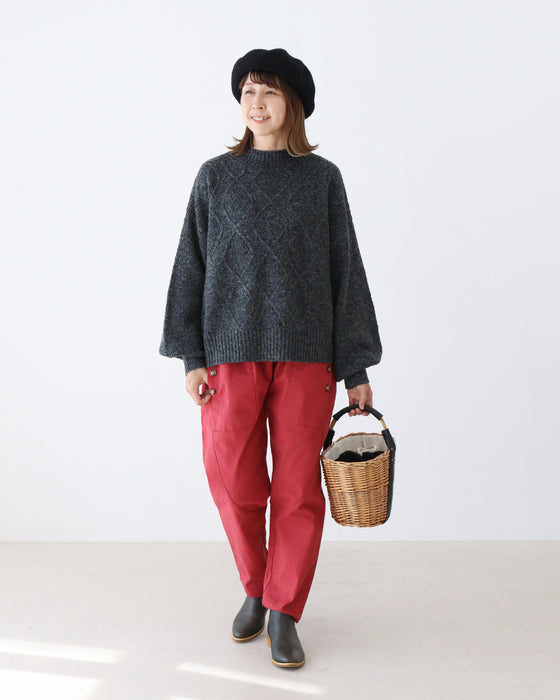 (全5色）袖ぽわん万能ニットトップス