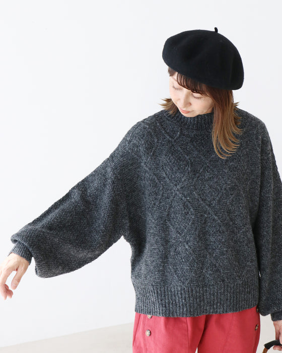 (全5色）袖ぽわん万能ニットトップス