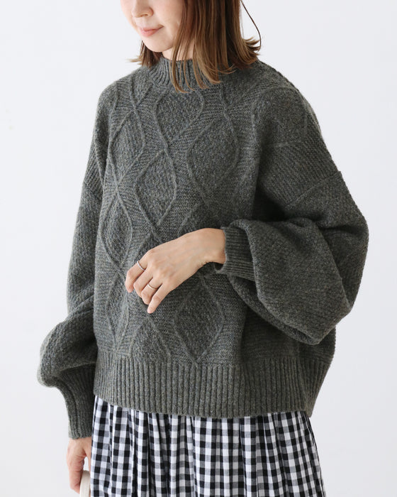 (全5色）袖ぽわん万能ニットトップス