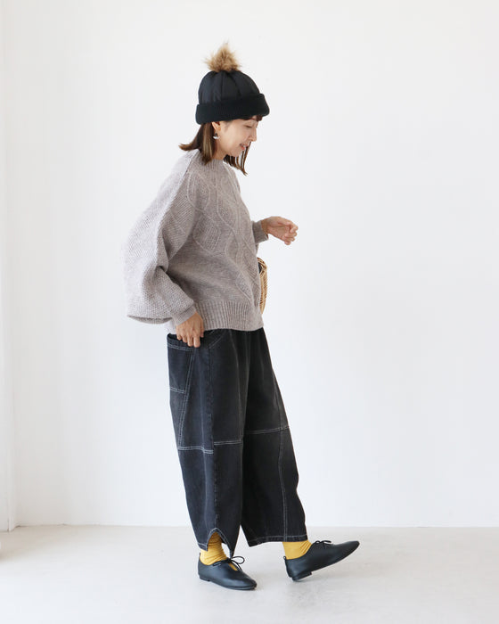 (全5色）袖ぽわん万能ニットトップス