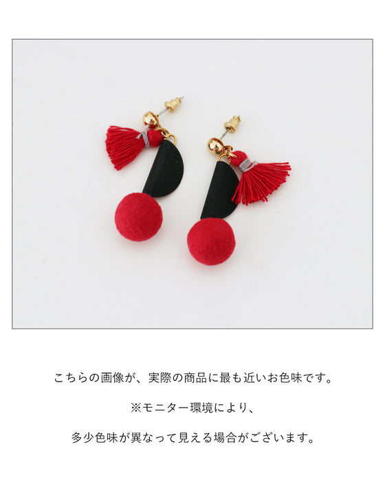 赤と黒のピアス