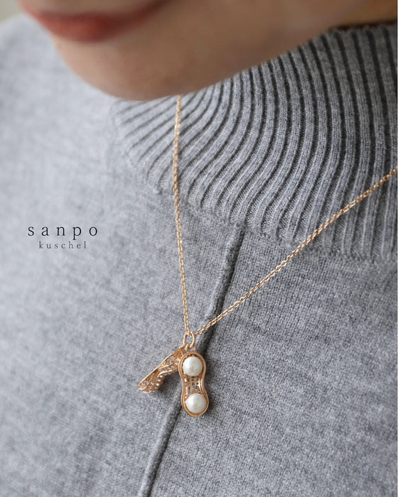 パールピーナッツネックレス