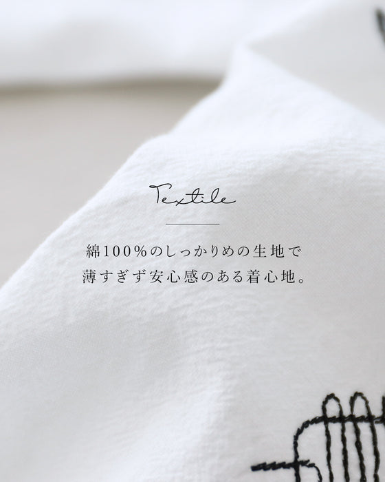 さりげなく音をまとう刺繍 トップス