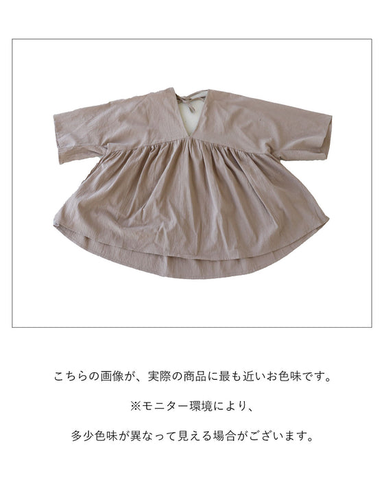顔周りすっきりスキッパーネック トップス