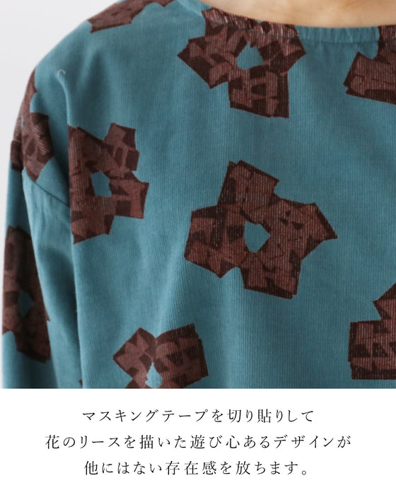 【特別再販10月20日0時販売】やわらかなブルーが誘う、アートな一枚。トップス