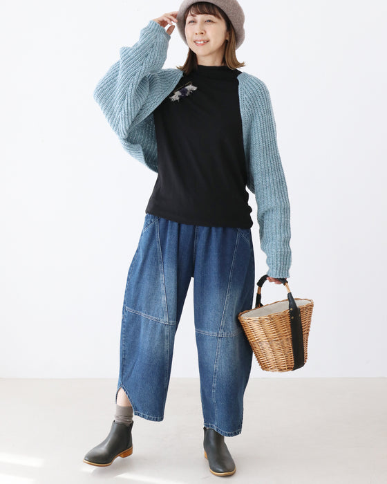 サッと羽織れるニットボレロ