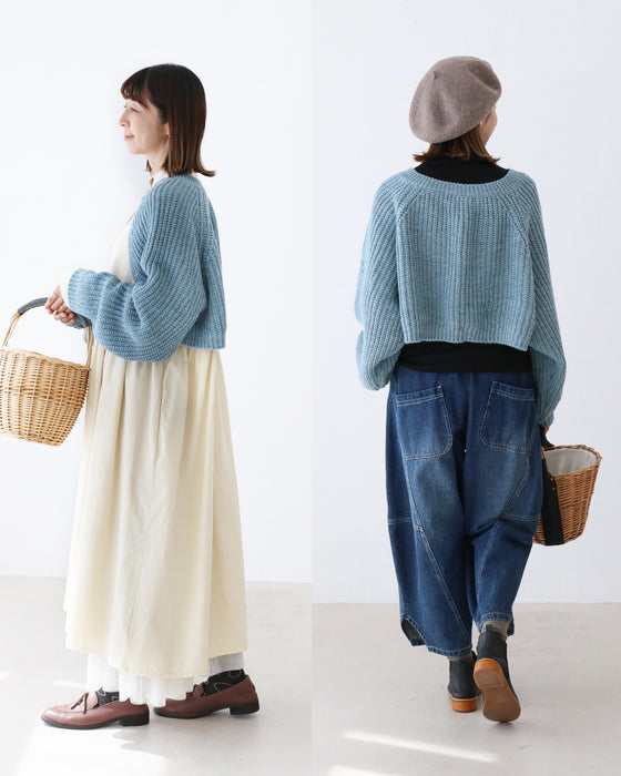 サッと羽織れるニットボレロ