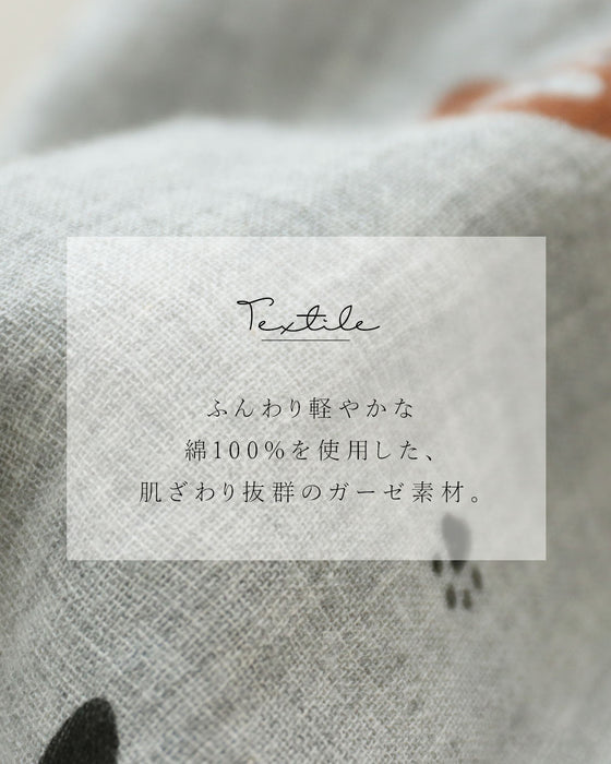 【特別再販10月29日20時販売】ねこ好きにたまらない、ふんわり優しいガーゼシャツトップス