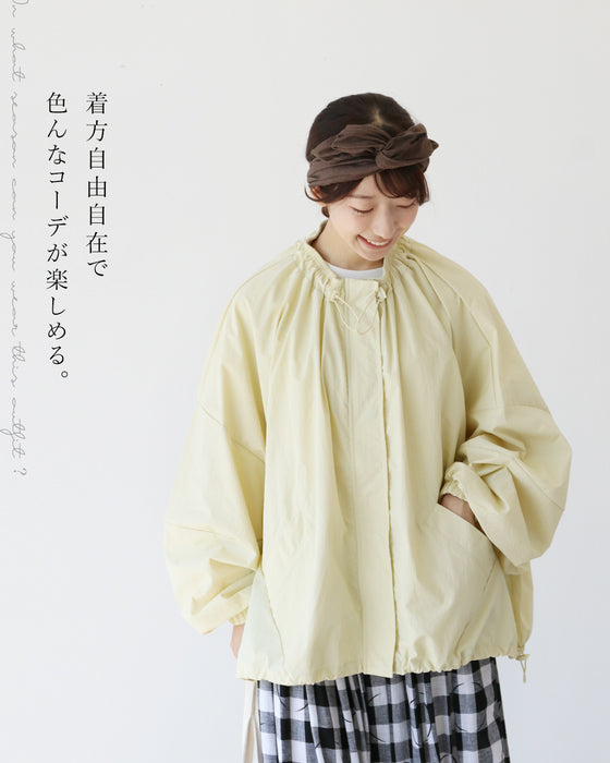 首元調整デザインお洒落なライトアウター