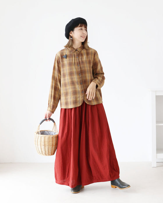 〈全2色〉ゆったりダブルガーゼパンツ