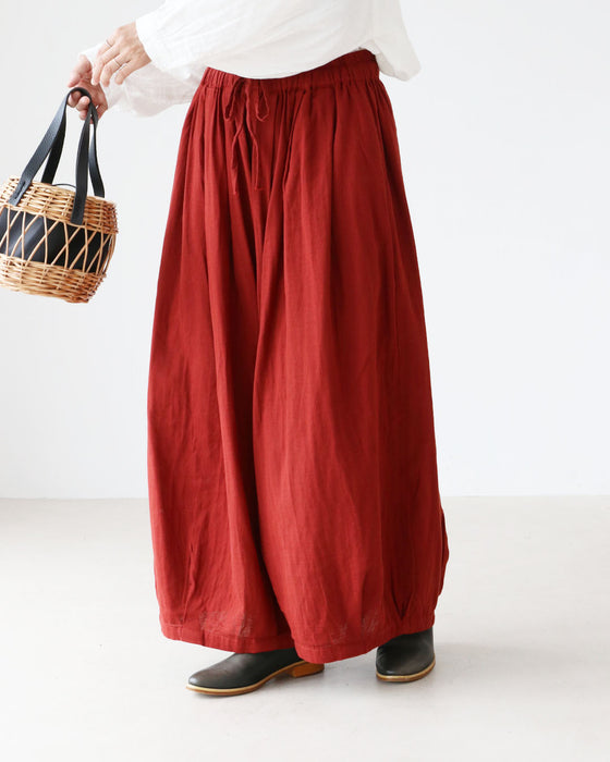 〈全2色〉ゆったりダブルガーゼパンツ