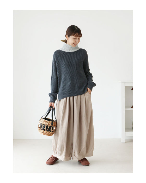 〈全2色〉ゆったりダブルガーゼパンツ