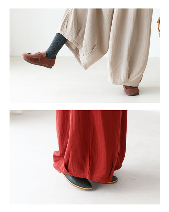 〈全2色〉ゆったりダブルガーゼパンツ