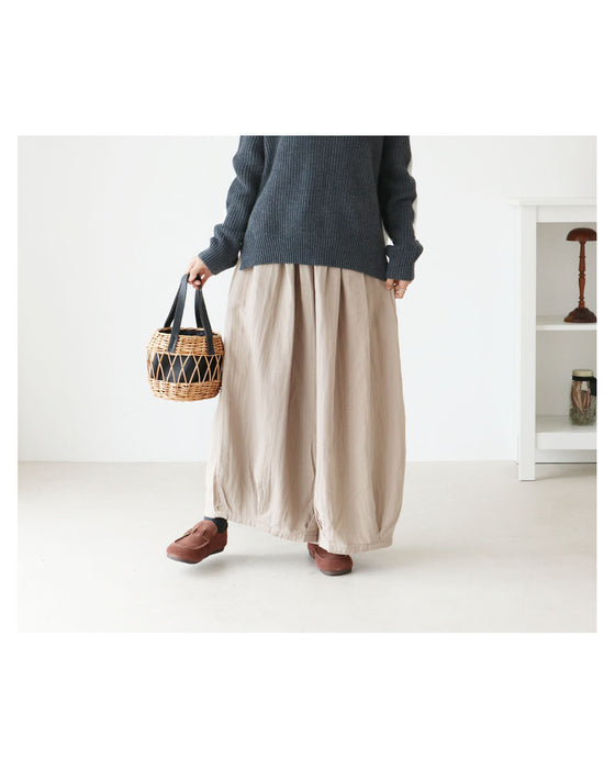 〈全2色〉ゆったりダブルガーゼパンツ