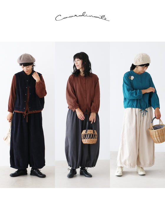 〈全2色〉シルエット自在な万能ブラウス