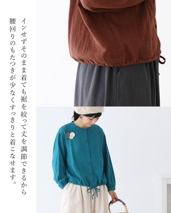 〈全2色〉シルエット自在な万能ブラウス