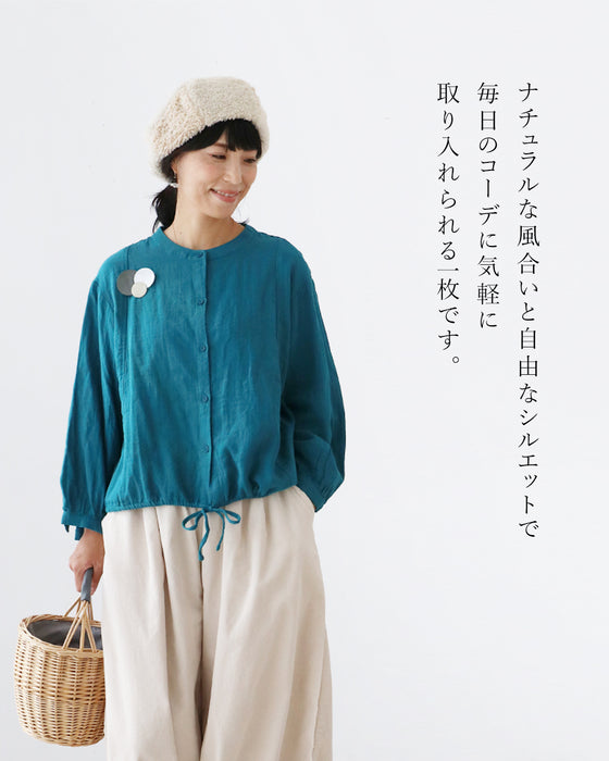 〈全2色〉シルエット自在な万能ブラウス