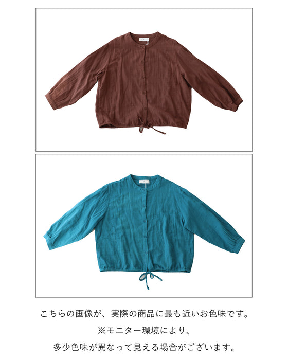 〈全2色〉シルエット自在な万能ブラウス