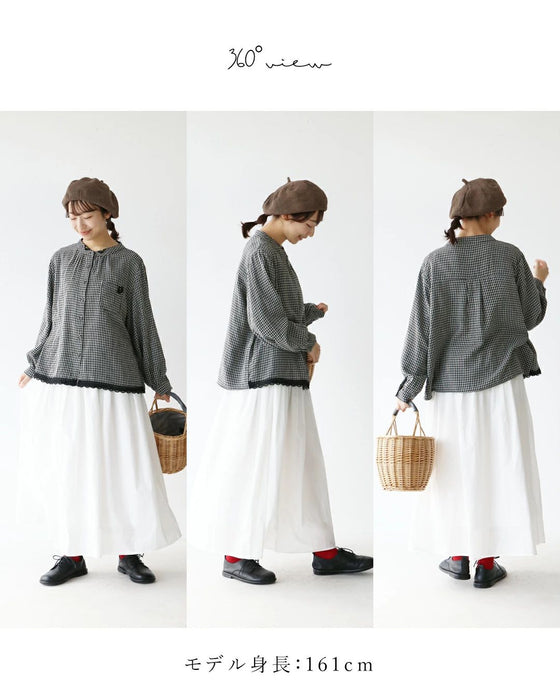 甘さ控えて可愛さ残すブラウス