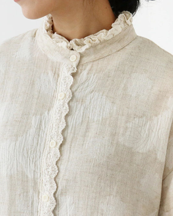 花模様ブラウストップス