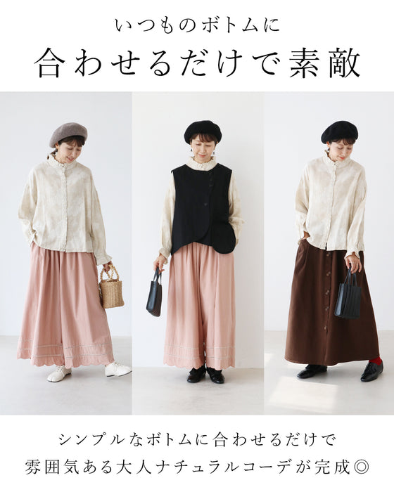 花模様ブラウストップス