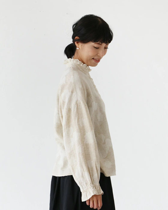 花模様ブラウストップス