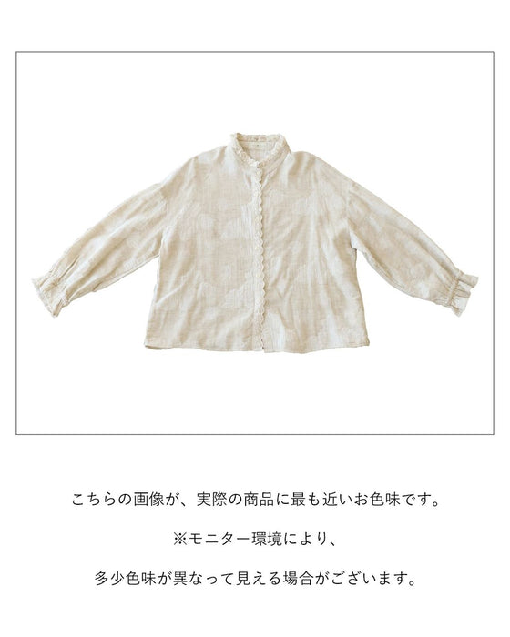 花模様ブラウストップス