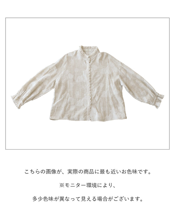花模様ブラウストップス