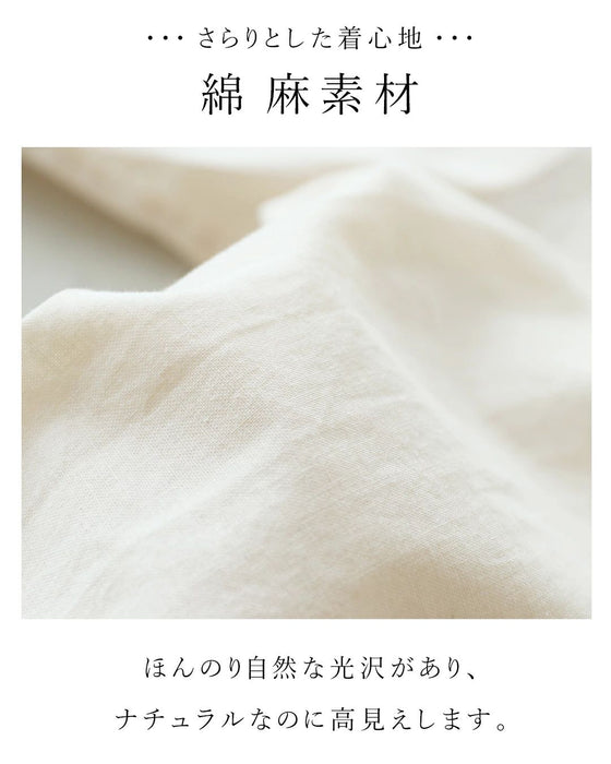 体型カバーも叶う、上品着映え綿麻ブラウス