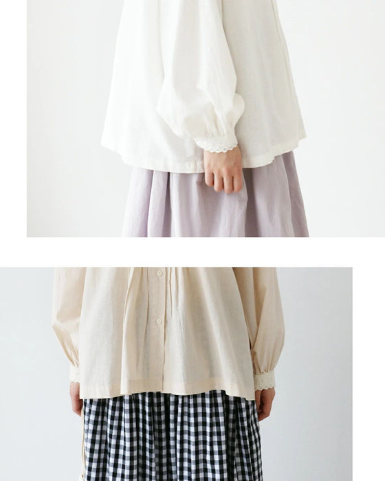 体型カバーも叶う、上品着映え綿麻ブラウス